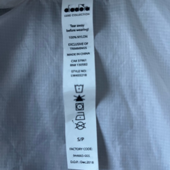 Diadora white small running jacket - Picture 4 of 4